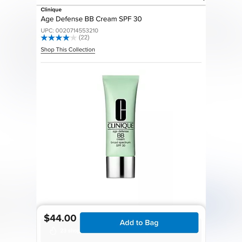 NEW Clinique Age Defense BB Cream SPF 30 Shade 2